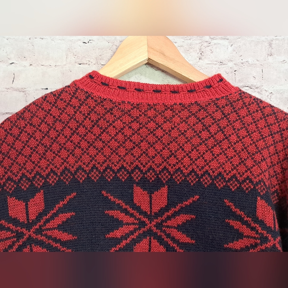 Vintage Pendleton Wool Knit Sweater Medium Red Em… - image 6